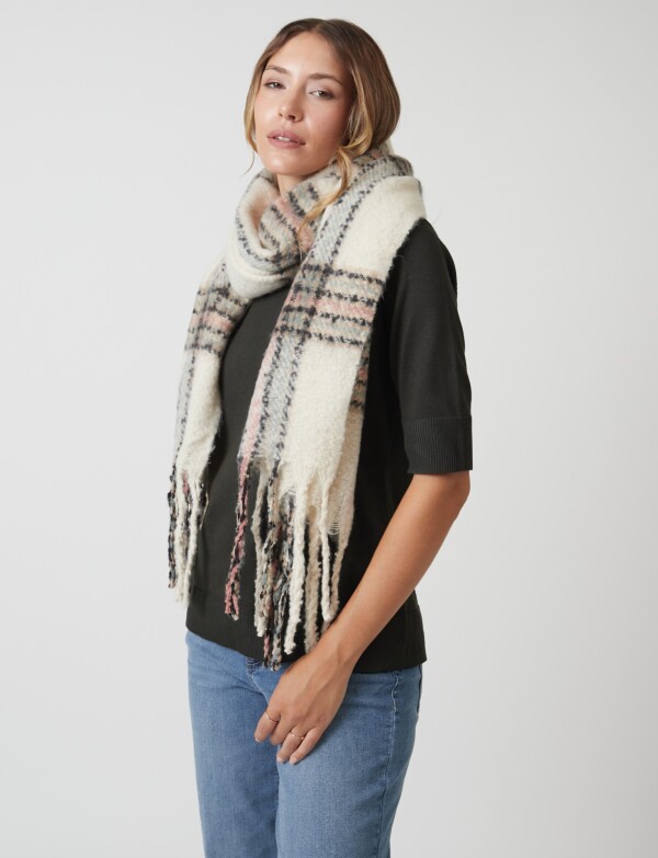 Bufandon Cuadros BEIGE/MULTI