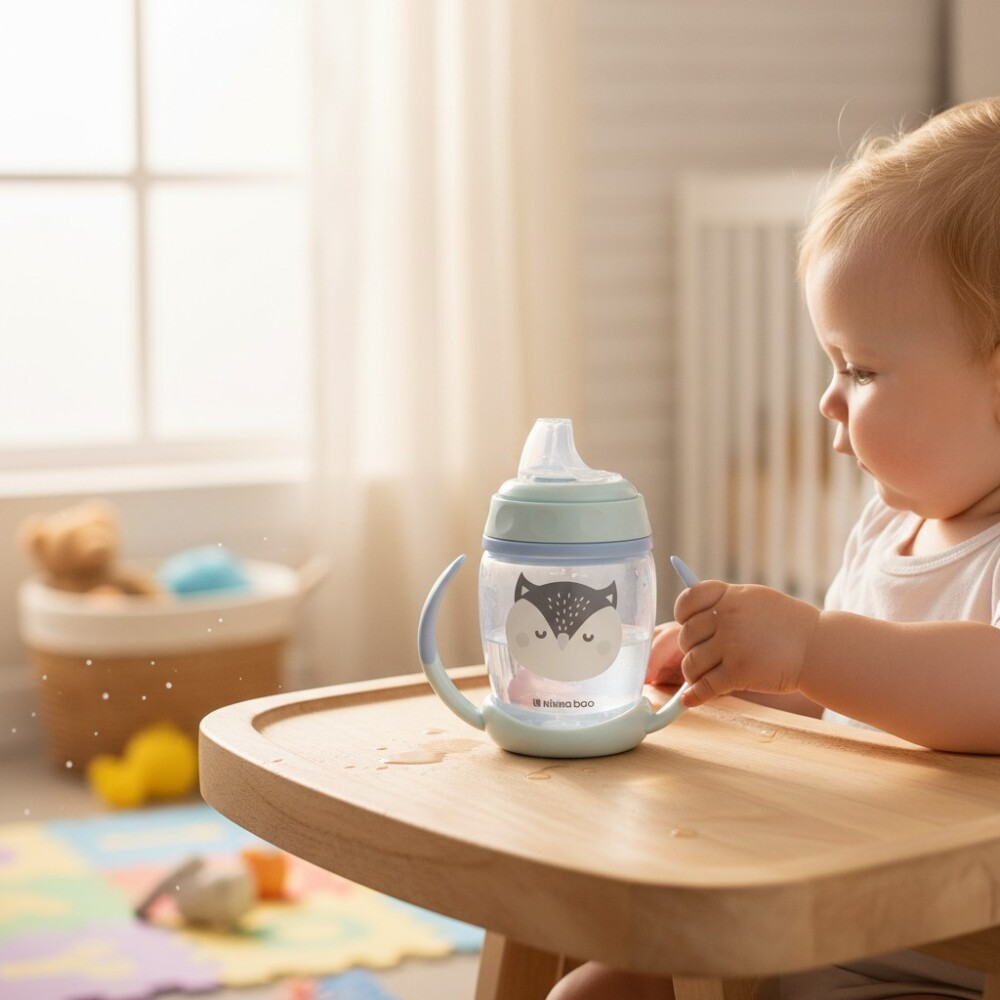 Vaso HAPPY FACE KIKKABOO celeste