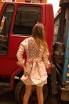 Long Smock Shirt Brocato Rosado