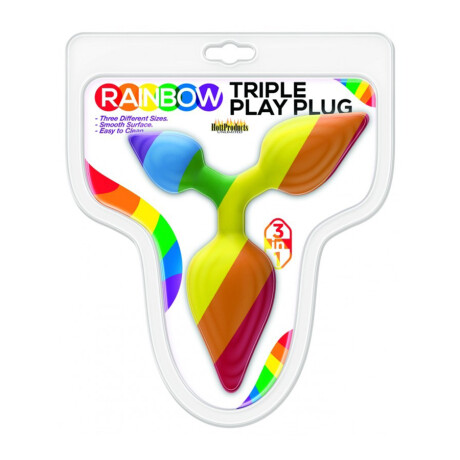 Triple Plug Anal Arcoiris + Gel Anal + Ducha Triple Plug Anal Arcoiris + Gel Anal + Ducha