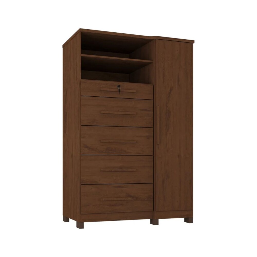 Cómoda zapatera Imperial 1 Puerta 5 Cajones Jacaranda