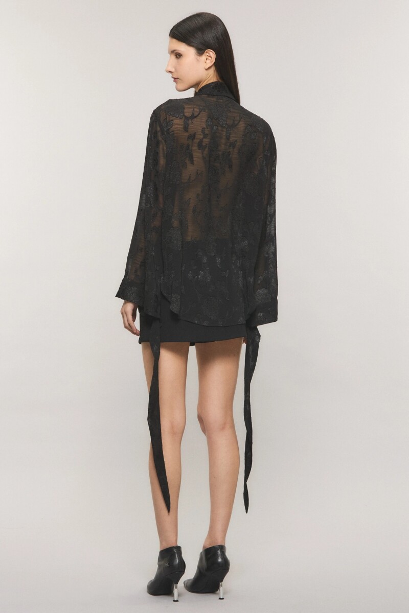 CAMISA NIGHT BLOSSOM Negro