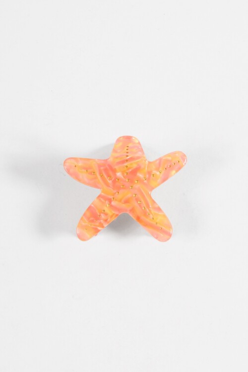 Broche estrella de mar naranja