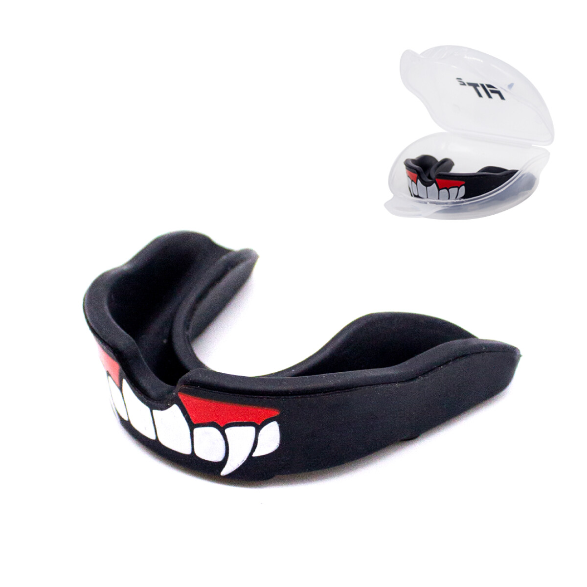 Protector Bucal Deportivo Fit2 Mouthguard Teeth - Negro 