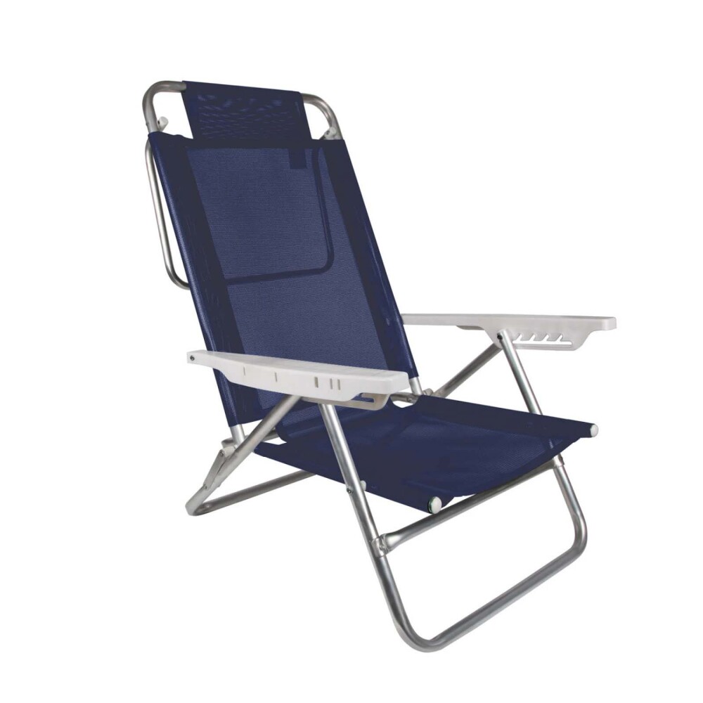 SILLA RECLINABLE PLAYA ALUMINIO AZUL SUMMER MOR