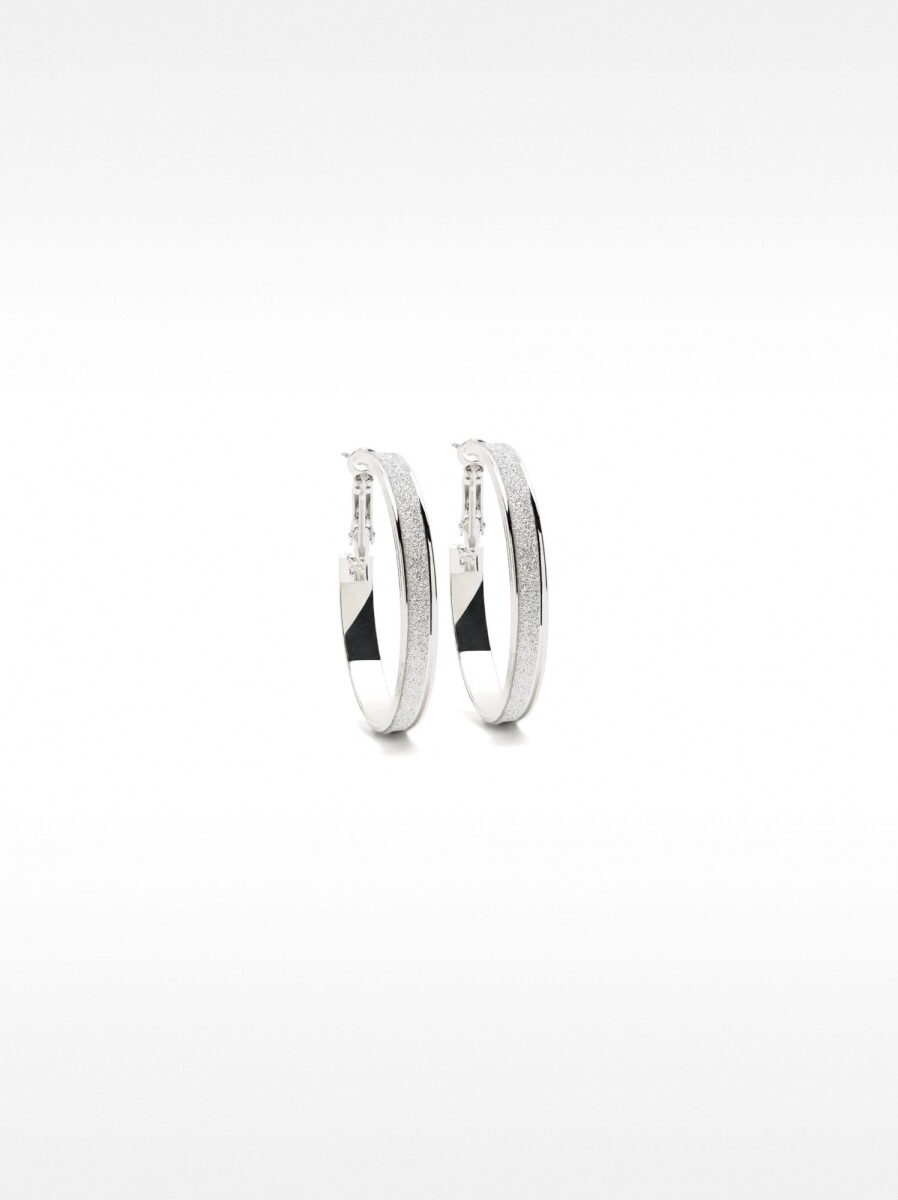 Aros Medianos Brillantes - plateado 