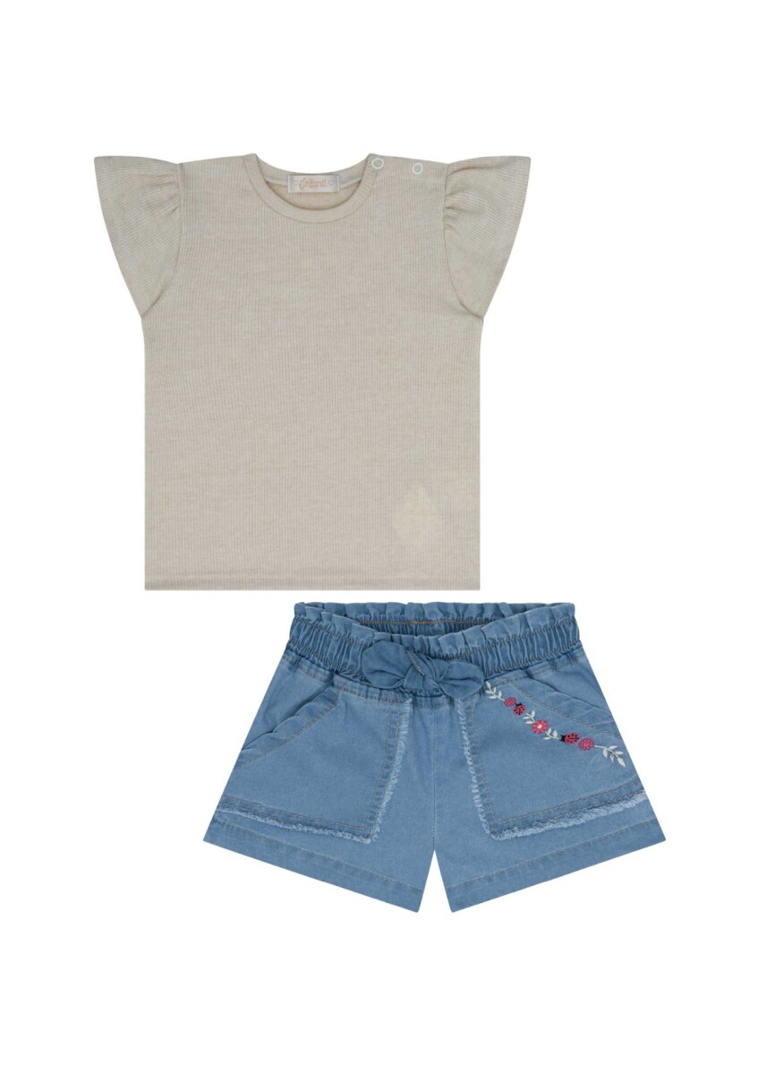 Conjunto Blusa y Short Jean 