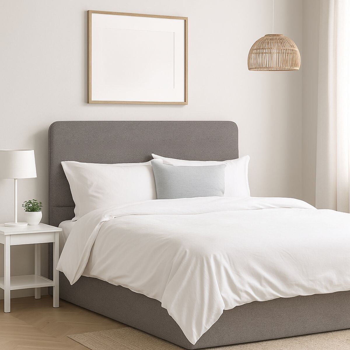 RESPALDO DE PARED BIRONI GRIS 1,5 PLAZAS 