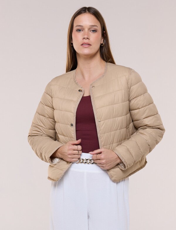 Campera Packable Reversible BEIGE