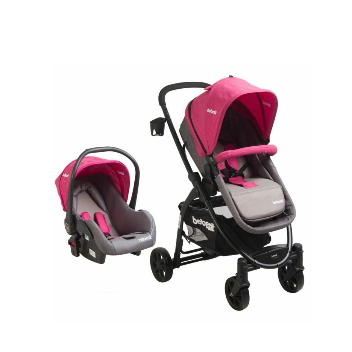 COCHE BEBESIT TRAVEL SYSTEM ALFA - ROSA 