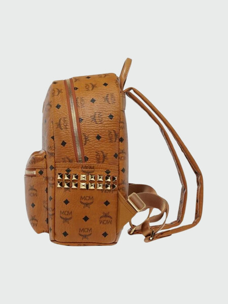 Mochila de lona revestida estampada con tachuelas, Stark 0