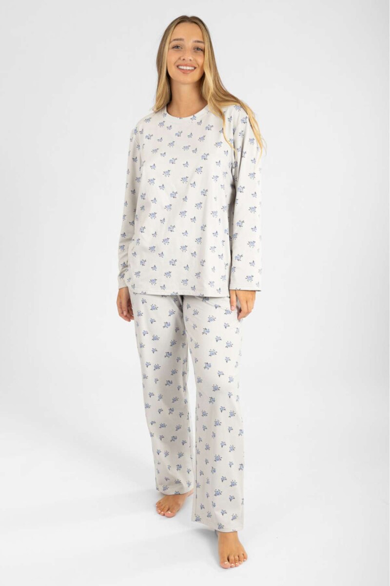 Pijama yummy brush fullprint - Gris 