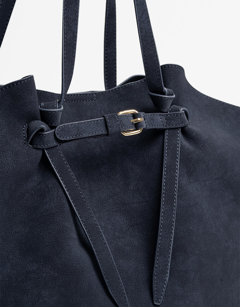 Shopper Cartera Shopper Curva - Azul Marino