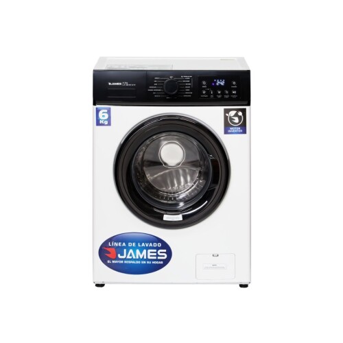 Lavarropas Carga Frontal Blanco 6 Kg Inverter - Modelo LR 1006 INV G7 W - James Lavarropas Carga Frontal Blanco 6 Kg Inverter - Modelo LR 1006 INV G7 W - James