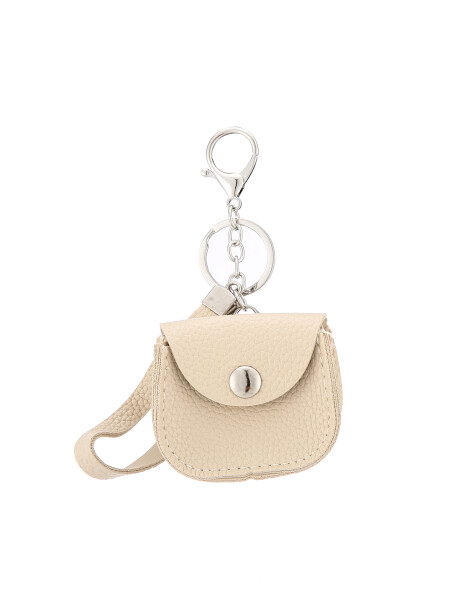 Portamonedas con Broche Beige