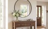 Mesa de arrime 2 cajones Living - Linea mexicana Nogal