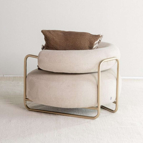 Butaca Bola Bouclee Creme/Oro