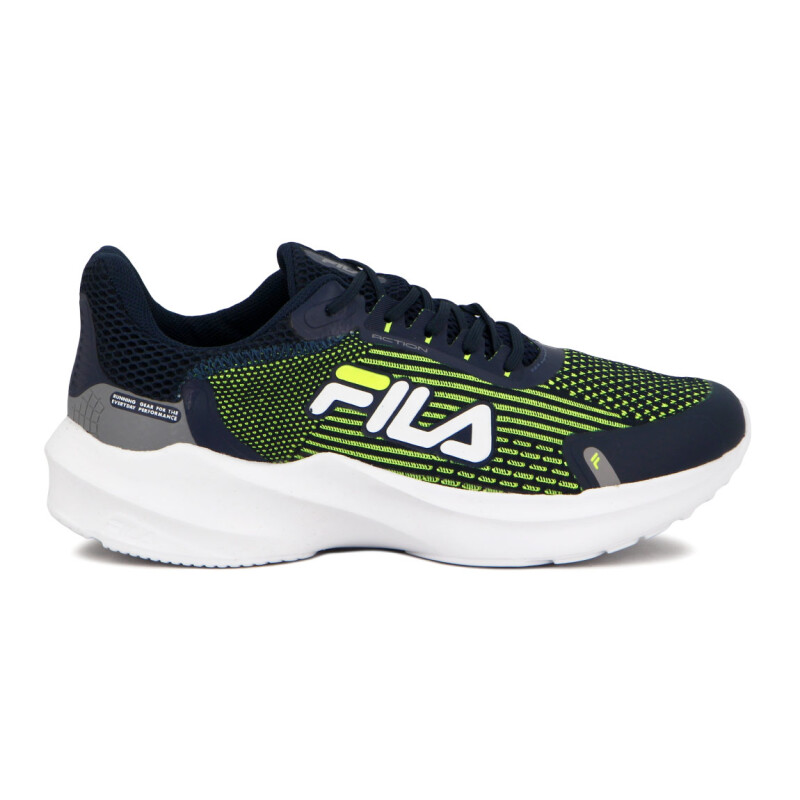 Fila Running Action Masculino Navy/grey/lime Marino-gris