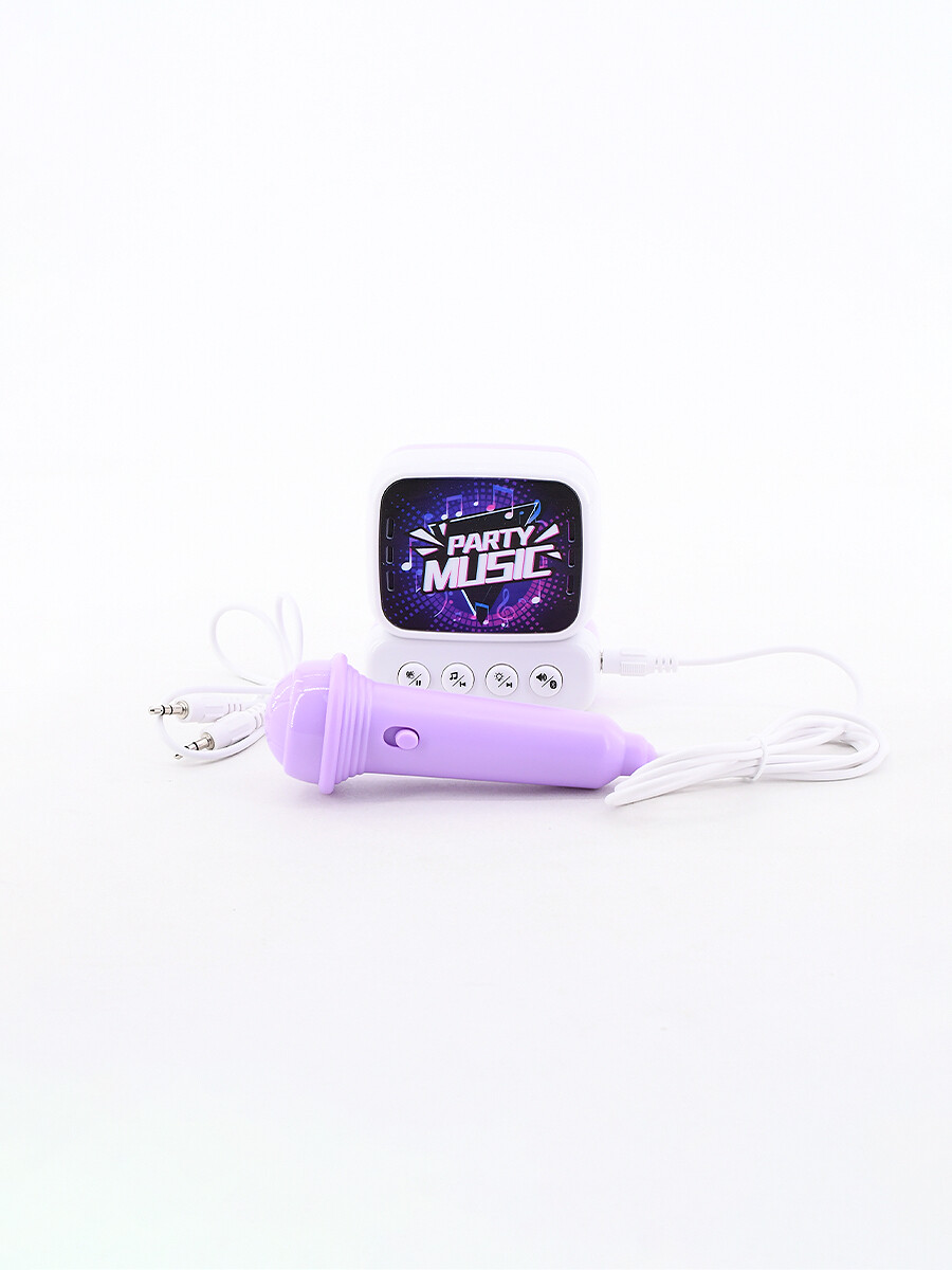 MICROFONO CON MINI PARLANTE - BLANCO 