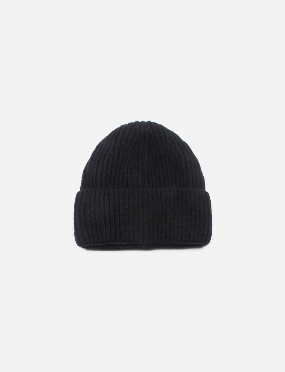 Gorro ribbed - negro 