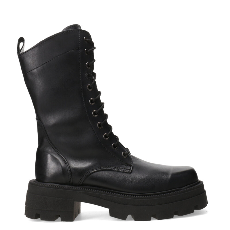 Botas de Mujer Miss Carol YUN acordonada de cuero Negro