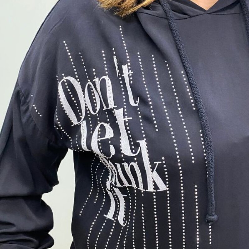 Buzo Italiano "Dont Let Think It" Negro