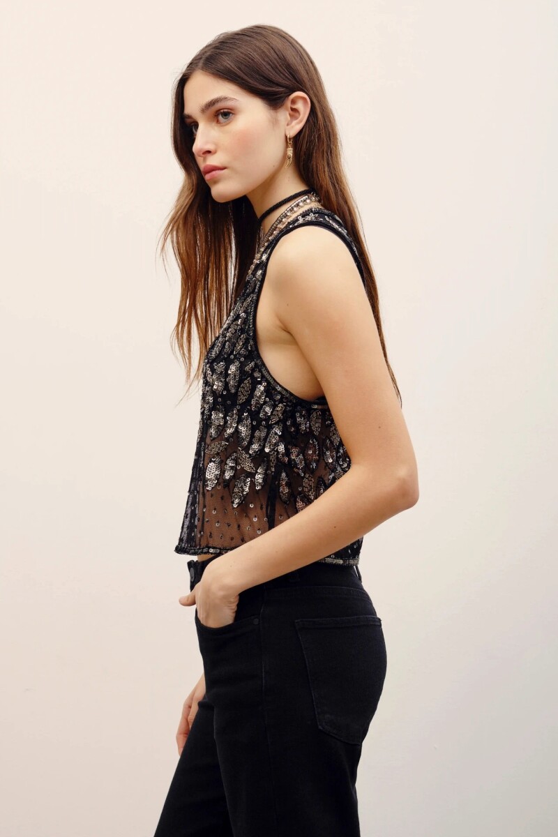 TOP CLOUDS FEATHER Negro