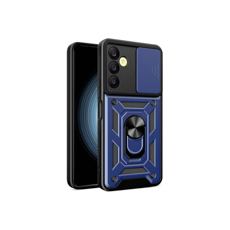 Protector para Samsung Galaxy A25 cubre cámara y anillo azul Protector Para Samsung Galaxy A25 Cubre Cámara Y Anillo Azul
