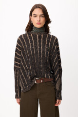 Sweater Oceano Crop Negro/Vison