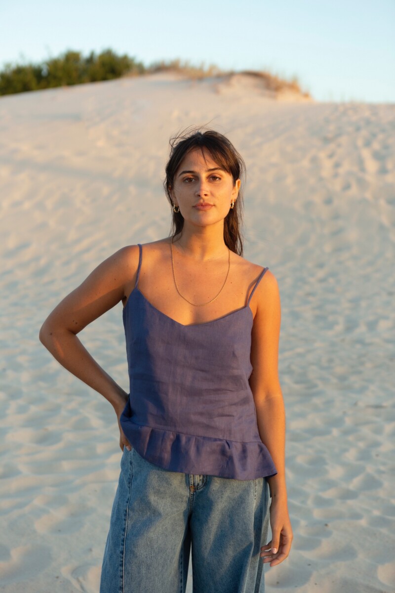 TOP PEPLUM - Azul Marino 