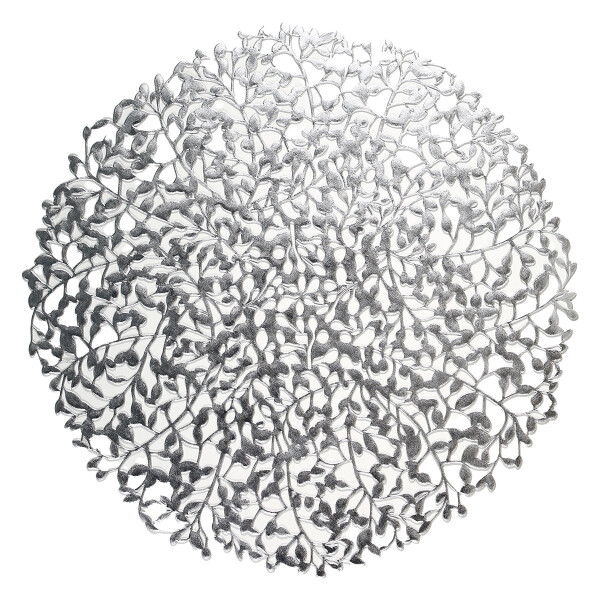 MANTEL INDIVIDUAL GARDEN 38X38CM PLATA PLATEADO