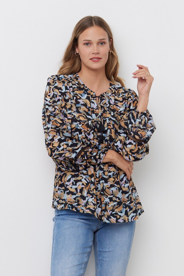 Blusa Printed NEGRO/MULTI