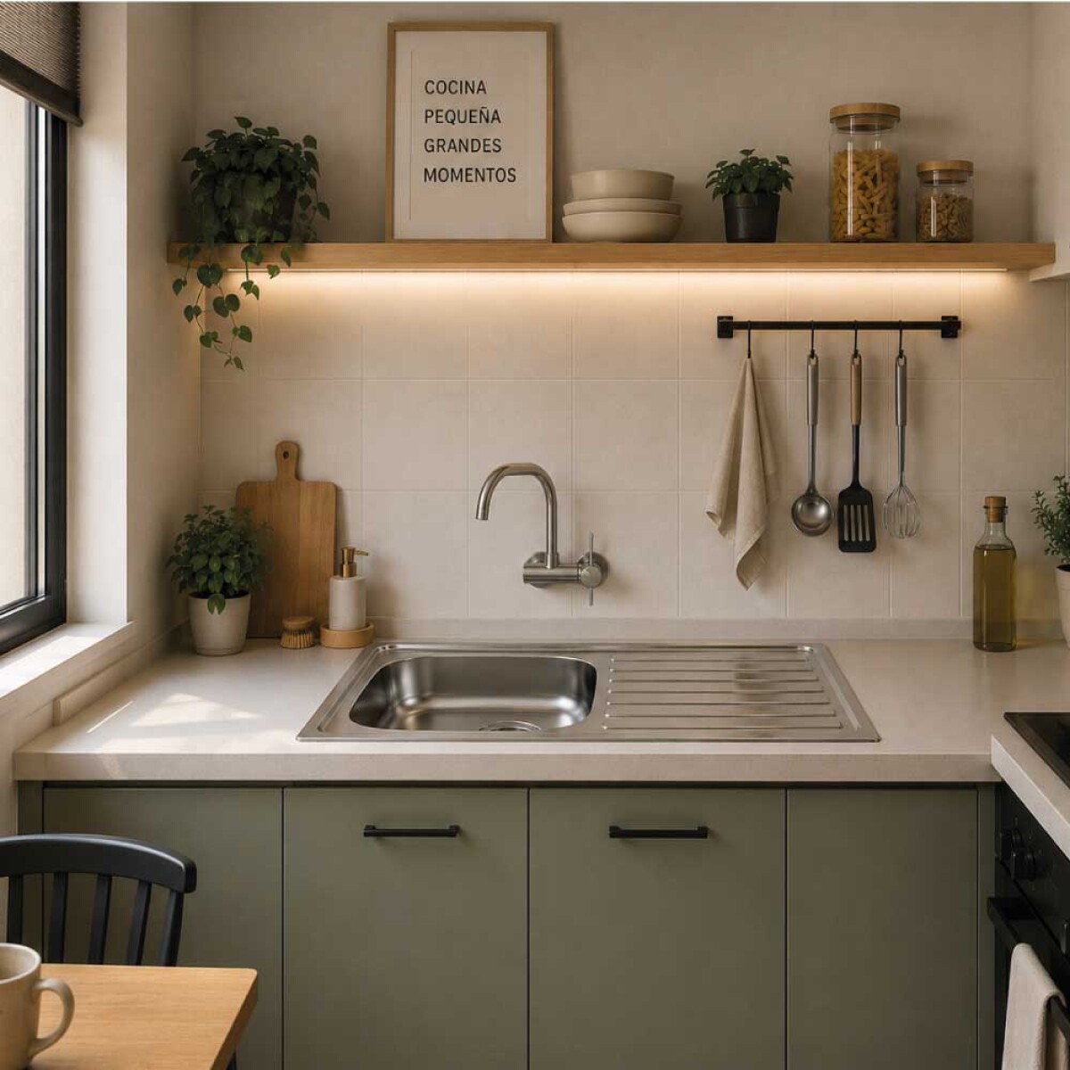 Pileta de cocina con mesada 