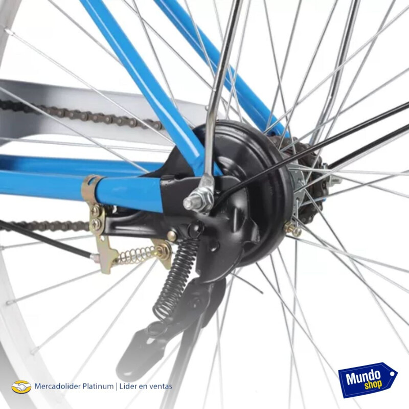 Bicicleta Playera Paseo Dama Rodado 26 + Bolso + Parrilla Azul