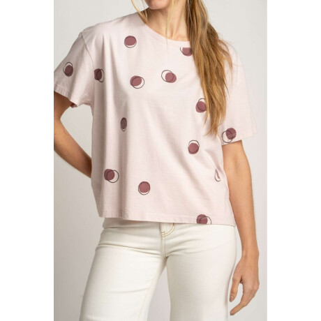 Remera Algodon Lunares Rosa Rosa