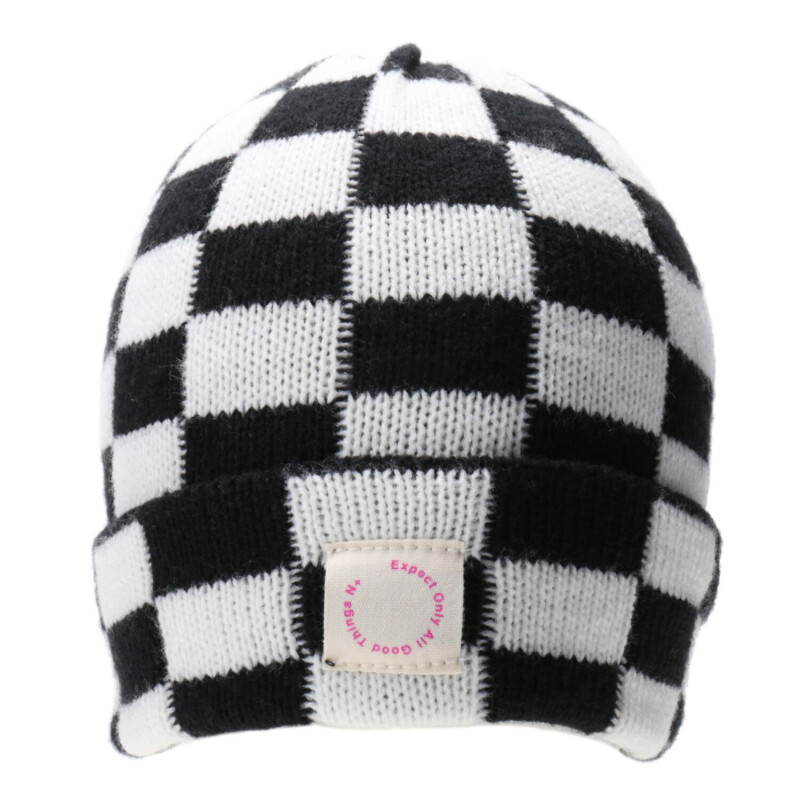 Gorro N+ Tejido Negro - Blanco