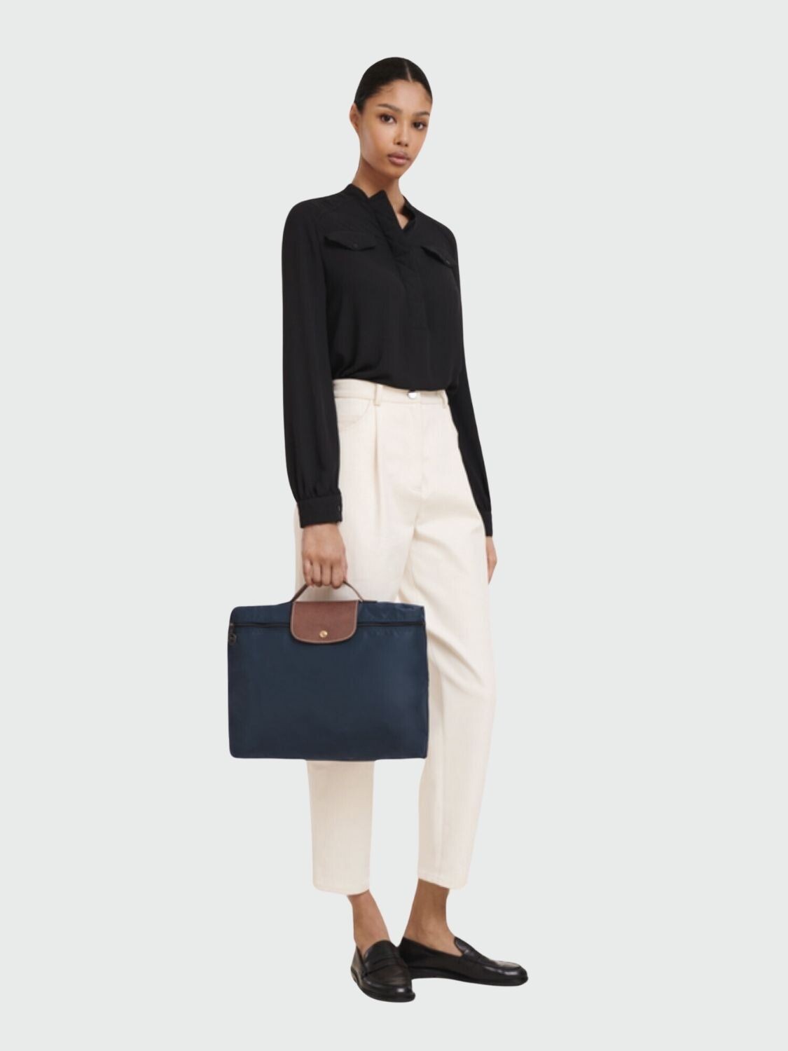 Longchamp -Maletín plegable de nylon, Le pliage Azul