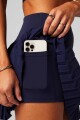 Falda Con Malla Hot Shot Pleated Skirt Classic Mini Mujer Deep Navy