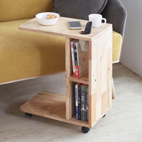 MESA DE LIVING LATERAL - ARRIME MADERA NATURAL-BEIGE MONTANA NATURAL