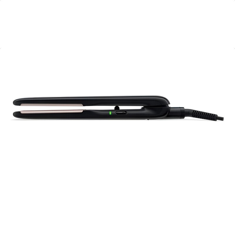Planchita de pelo Philips Essential HP8321 negra y plateada Planchita De Pelo Philips Essential Hp8321 Negra Y Plateada