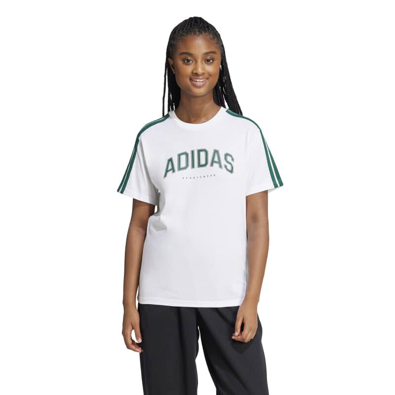 Remera de Mujer Adidas Lounge Soft Side Graphic Blanco - Verde