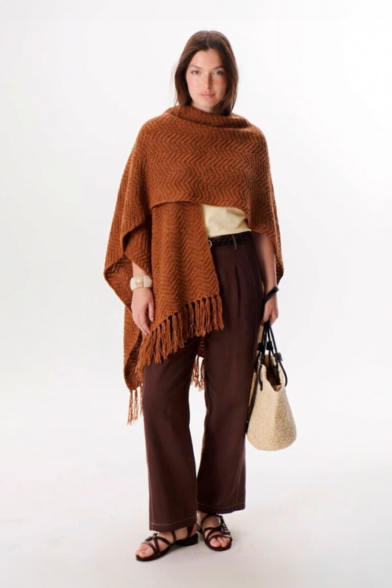 RUANA ESPIGA UY TOSTADO