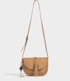 Bandolera Suede Uva Marron Camel