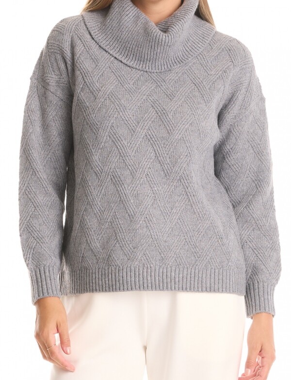 Buzo Cuello Volcado GRIS