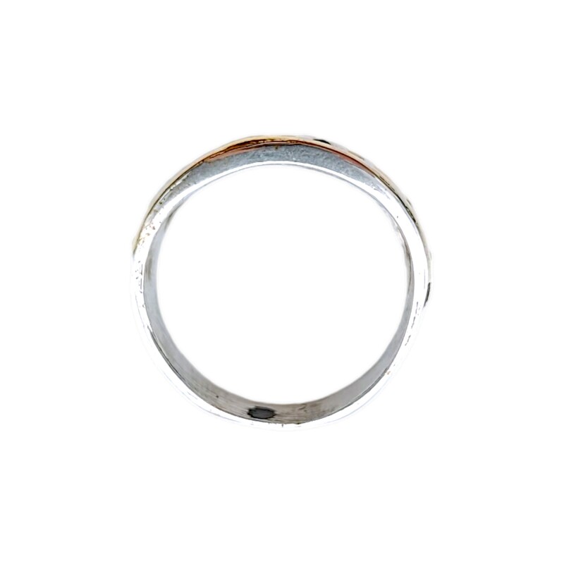 Anillo Numeros Romanos-Plata y Oro-Sin Piedra-AN5029 sinpiedra