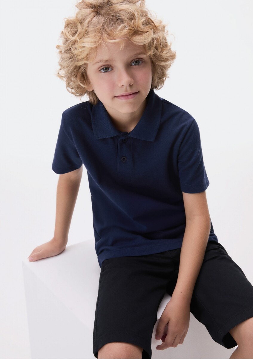CAMISA POLO MM MASC - AZUL ESCURO 