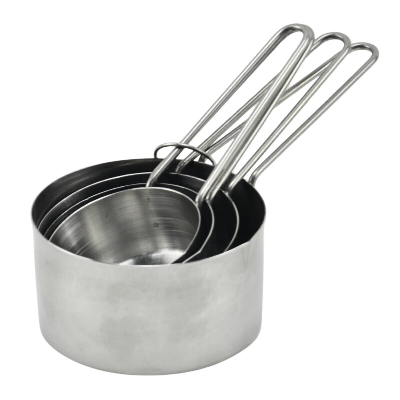 Set x 4 tazas medidoras de metal INOX
