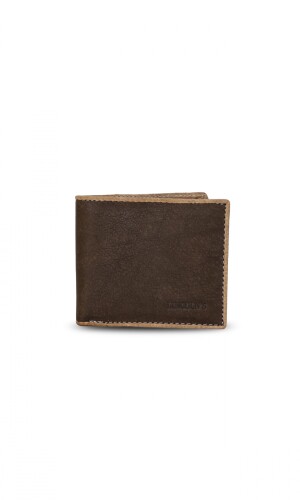 BILLETERA CUERO URANO TABACO C/NUEZ