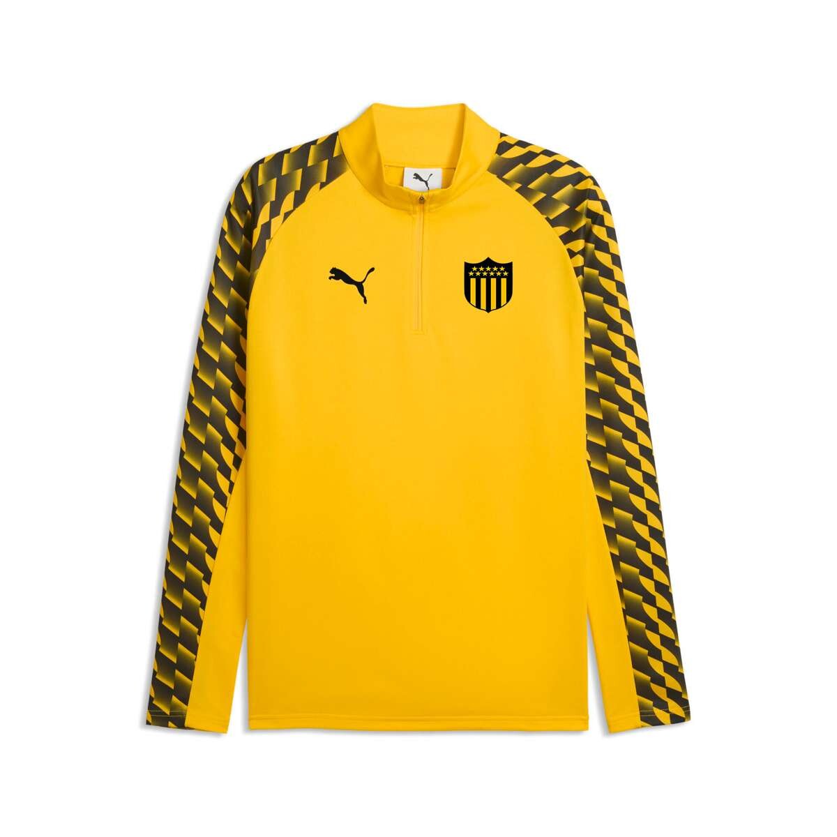 Campera Peñarol Train.1/4 Zip Top de Niños - Amarillo 