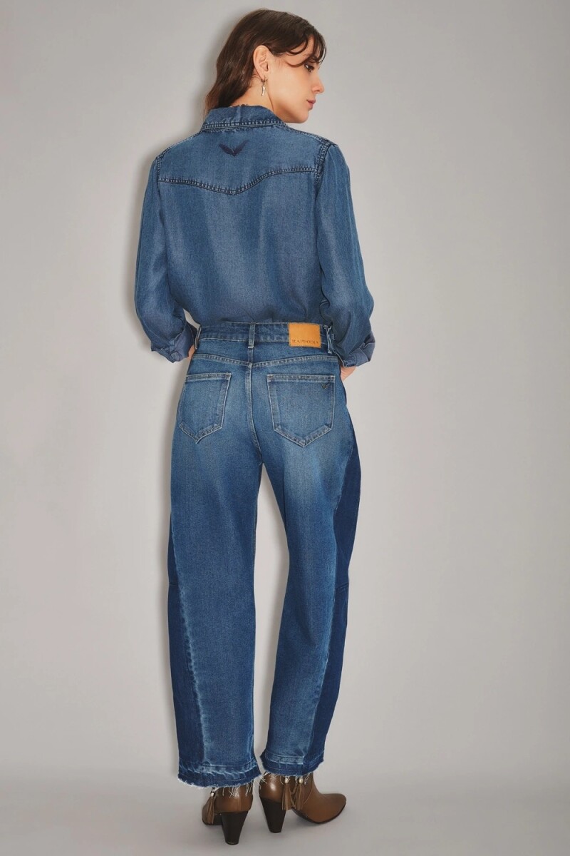 Jean Barrel Mick Blue Azul